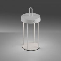 LED Akku Tischlampe Aluminium dimmbar IP44 28,4 cm...