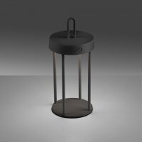 LED Akku Tischlampe Aluminium dimmbar IP44 2 W Schwarz