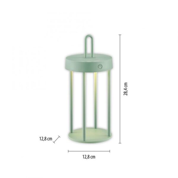 LED Akku Tischleuchte Aluminium dimmbar IP44 2 W Grün