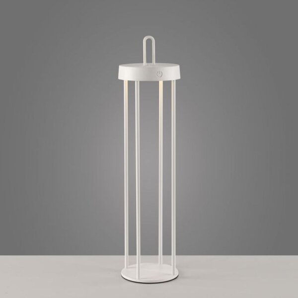 LED Akku Tischleuchte Metall dimmbar IP44 2700 K Weiß