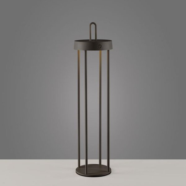 LED Akku Tischleuchte Metall dimmbar IP44 2 W Schwarz
