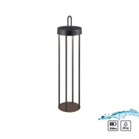 LED Akku Tischleuchte Metall dimmbar IP44 2 W Schwarz