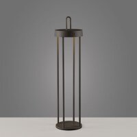 LED Akku Tischleuchte Metall dimmbar IP44 2 W Schwarz