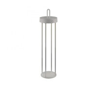 LED Akku Tischlampe Metall dimmbar IP44 2700 K Greige