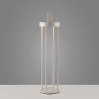 LED Akku Tischlampe Metall dimmbar IP44 2700 K Greige