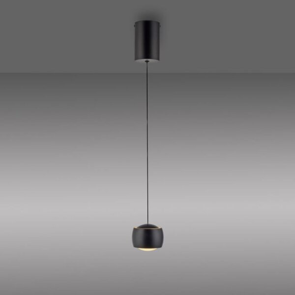LED Hängeleuchte Metall warmweiß 3000 K 800 lm Schwarz