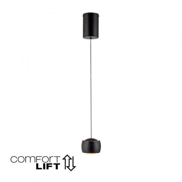 LED Hängeleuchte Metall warmweiß 3000 K 800 lm Schwarz