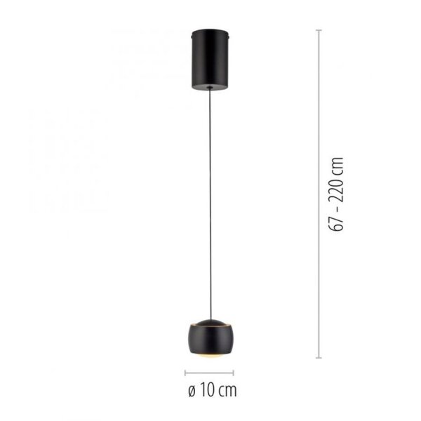 LED Hängeleuchte Metall warmweiß 3000 K 800 lm Schwarz