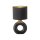 Tischlampe Keramik Stoff 30 cm E27 Schwarz Gold Modern