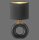 Tischlampe Keramik Stoff 30 cm E27 Schwarz Gold Modern
