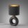 Tischlampe Keramik Stoff 30 cm E27 Schwarz Gold Modern