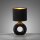 Tischlampe Keramik Stoff 30 cm E27 Schwarz Gold Modern