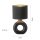 Tischlampe Keramik Stoff 30 cm E27 Schwarz Gold Modern