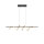 LED Pendelleuchte dimmbar 121 cm 3000 K Schwarz Messing