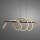 LED Pendelleuchte dimmbar 121 cm 3000 K Schwarz Messing