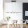 LED Pendelleuchte dimmbar 121 cm 3000 K Schwarz Messing