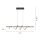 LED Pendelleuchte dimmbar 121 cm 3000 K Schwarz Messing