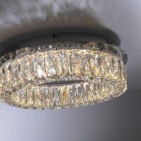 Dimmbare LED Deckenlampe in Chrom Acrylglas Ø40 cm...