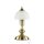 Tischlampe Glas Metall 35 cm in Bronze Weiß Jugendstil