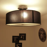 DECKENLAMPE VIVIANIE MIT STOFFSCHIRM