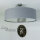 Graue Deckenlampe Viviane mit Stoffschirm