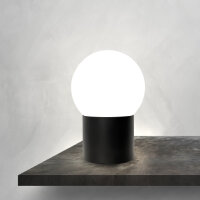 Tischlampe Kugelschirm Schwarz Weiß H: 18 cm Modern