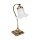 Schreibtischlampe Messing Glas 30,5 cm Floral E14