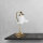 Schreibtischlampe Messing Glas 30,5 cm Floral E14