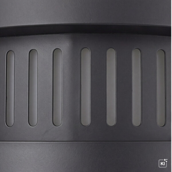 Outdoor Deckenleuchte rund Ø 30,5 cm 3x E14 IP44 Schwarz
