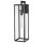 Wandlampe außen Haus Edelstahl Glas E27 H: 63,5 cm Schwarz