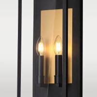 Außenleuchte Edelstahl Glas IP23 H: 51 cm 2x E14...