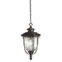 Außen Hängelampe MORGANA Riffelglas verstellbar