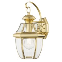 Wandleuchte au&szlig;en Rustikal Alu Glas E27 in Gold...