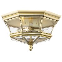 Deckenlampe außen Vintage B: 36 cm IP44 in Gold 3x E14