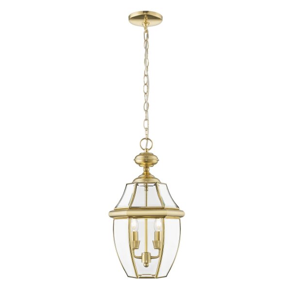 Hängelampe außen Ø 26,5 cm in Gold 2x E14 IP23