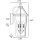 Außenwandlampe Edelstahl Glas H: 54 cm IP23 Schwarz 3x E14