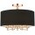 Deckenlampe rund Ø 50 cm in Schwarz Gold 5x E14 Stoff Metall