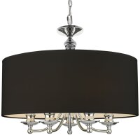 Hängelampe Stoff Metall rund Ø 50 cm 5x E14...
