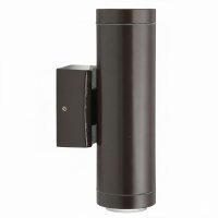 Wandleuchte außen Echt-Messing Up Down H: 21 cm IP64