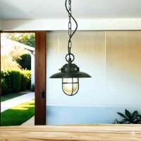 Außenlampe Messing massiv Glas rund Ø 23 cm...