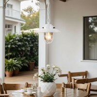 Außenlampe Glas Messing E27 IP54 D: 23 cm...