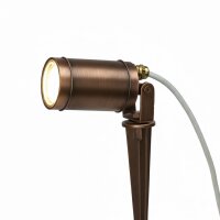 Wegeleuchte Messing massiv 27 cm hoch Erdspieß IP64