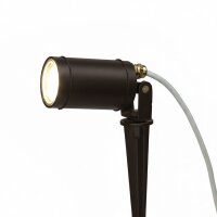 Außenlampe Messing massiv 27 cm Erdspieß IP64...