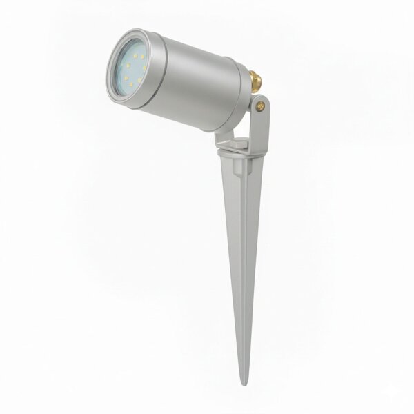 Stehleuchte außen Messing massiv GU10 IP64 27 cm hoch