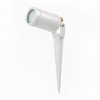 Wegeleuchte Messing massiv GU10 IP64 27 cm hoch Weiß
