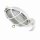 Außenwandlampe Glas Echt-Messing E27 IP64 Weiß rund