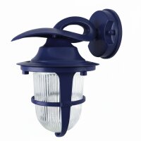 Wandleuchte au&szlig;en Echt-Messing Glas E27 IP64 24 cm hoch