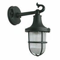 Wandlampe außen Echt-Messing Glas 25 cm hoch IP64...