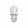 Außenlampe Wand Messing Glas H: 25 cm IP64 Weiß E27