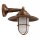 Au&szlig;enlampe Wand Glas Messing massiv E27 IP43 B: 26 cm